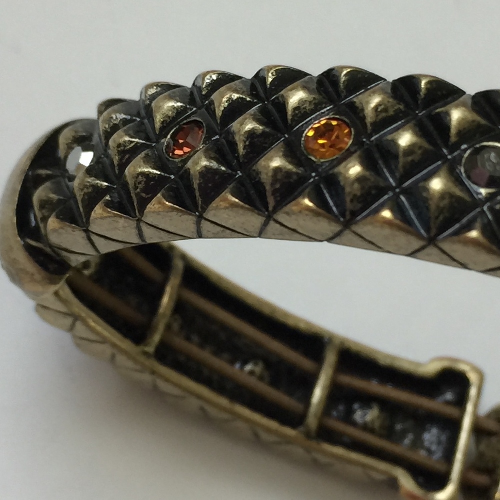 LIA SOPHIA (KIAM) Bronze with Earth Tone Gems Stretch Bracelet